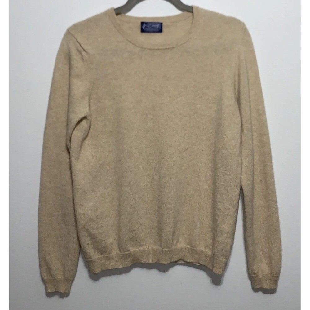 EVSEG 100% Cashmere Women’s Cardigan Beige Soft & Warm Mongolia Made Size Small